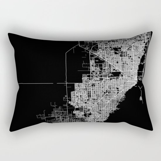 miami map Rectangular Pillow