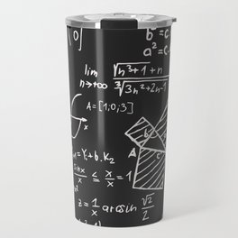Math Chalkboard Pattern Travel Mug