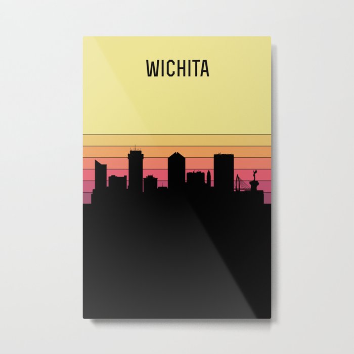 Wichita Skyline Metal Print