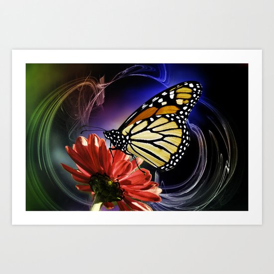 Butterfly Summer Dance Art Print