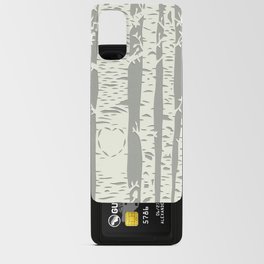 Birch Tree With Carved Heart - Papercut Design Android Card Case