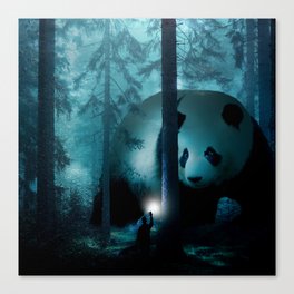 Giant Panda in a Forest Canvas Print