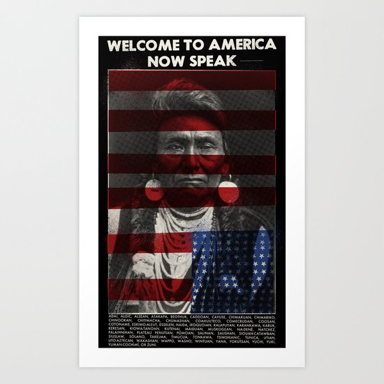 Welcome to America Art Print