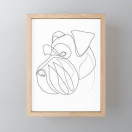 Mittelschnauzer - one line drawing Framed Mini Art Print