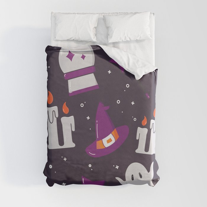 Scary Halloween Background Duvet Cover