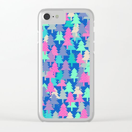 Colorful fir pattern II Clear iPhone Case