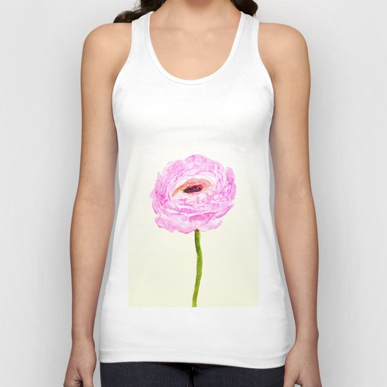 pink cultivited buttercup, Ranunculus Unisex Tank Top