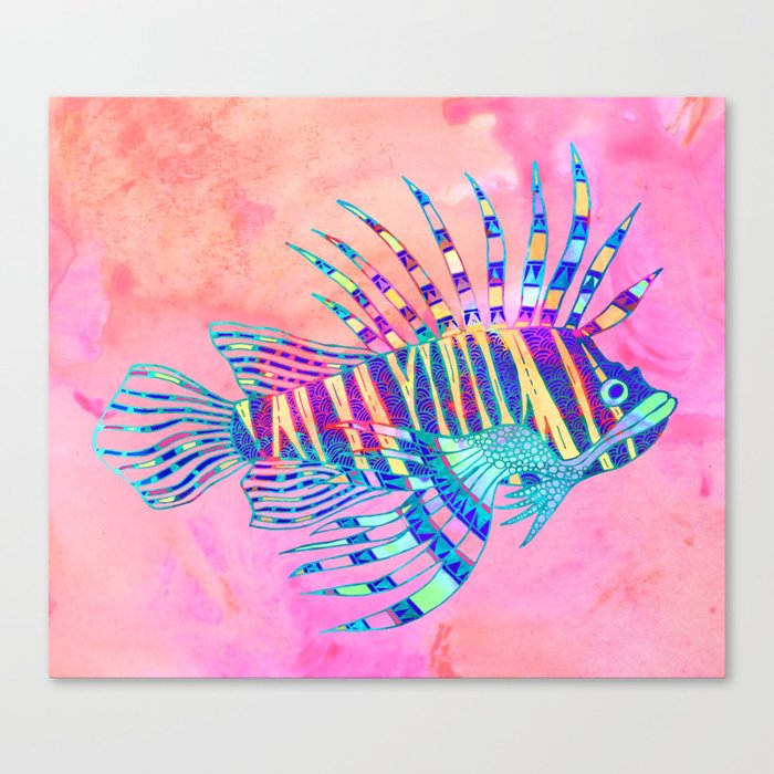 Electric Lionfish Canvas Print