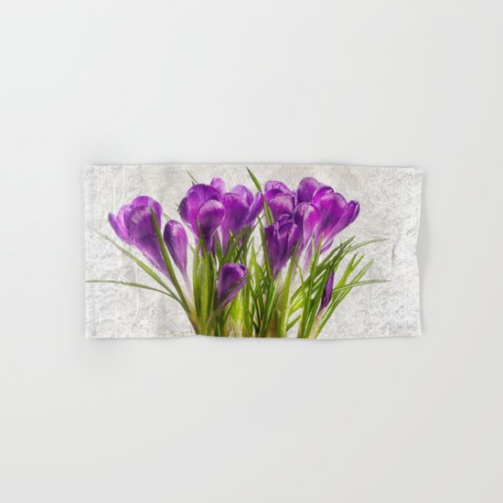 Spring purple flower Hand & Bath Towel