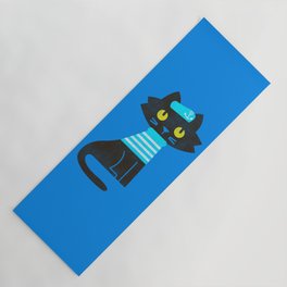 Fitz - Sailor cat Yoga Mat | Digital, Cute, Illustration, Cat, Sailor, Painting, Funny, Children, Whimsical, Kitten 