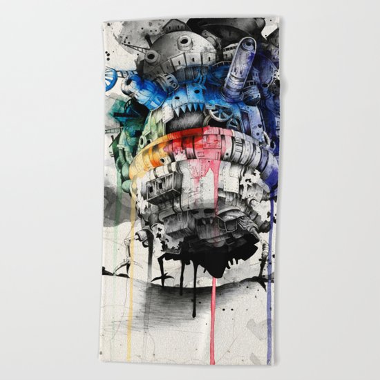 Howl's Moving Castle Beach Towel