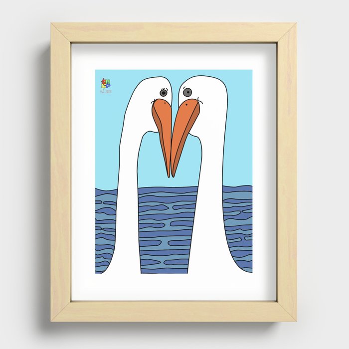 Stork Love Recessed Framed Print