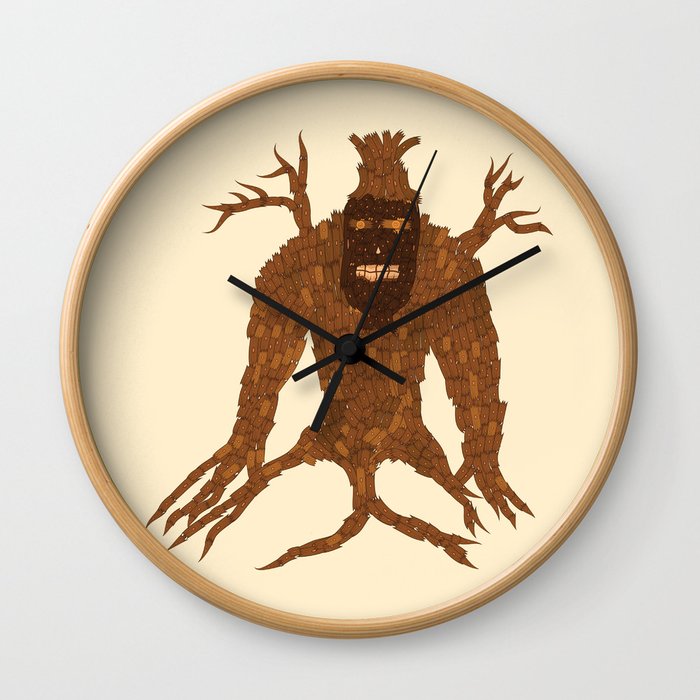 Tree Stitch Monster Wall Clock