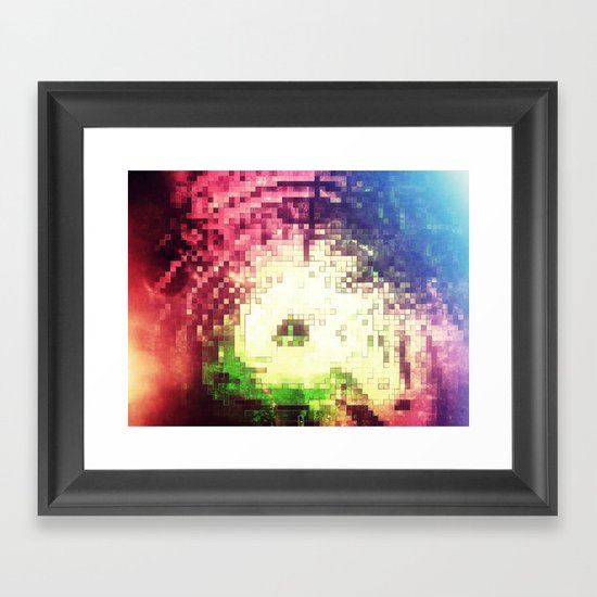 PIXEL NEBULA Framed Art Print