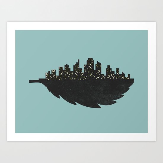 Leaf City Art Print