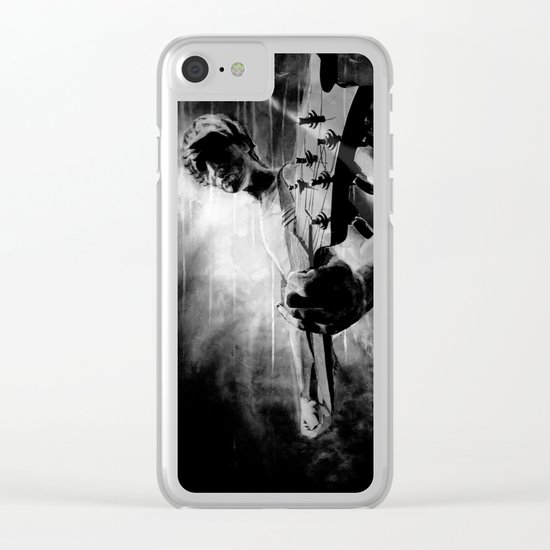 The GUITAR GOD - black version Clear iPhone Case