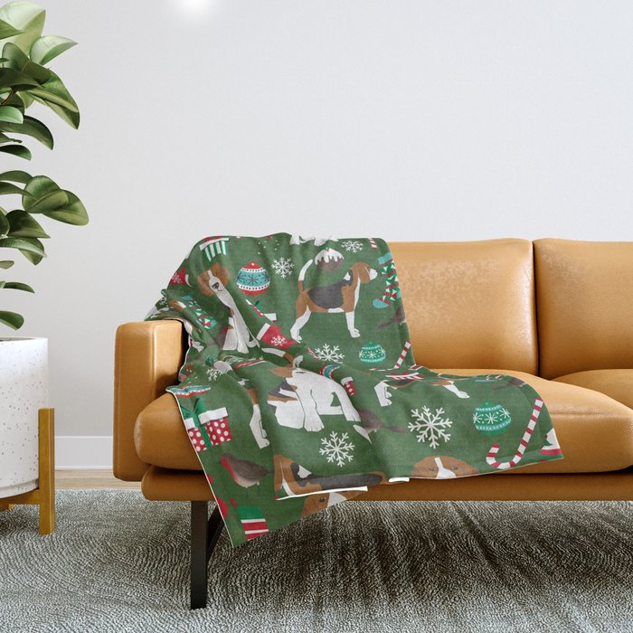 Beagle christmas pet friendly dog breed pattern present wrapping