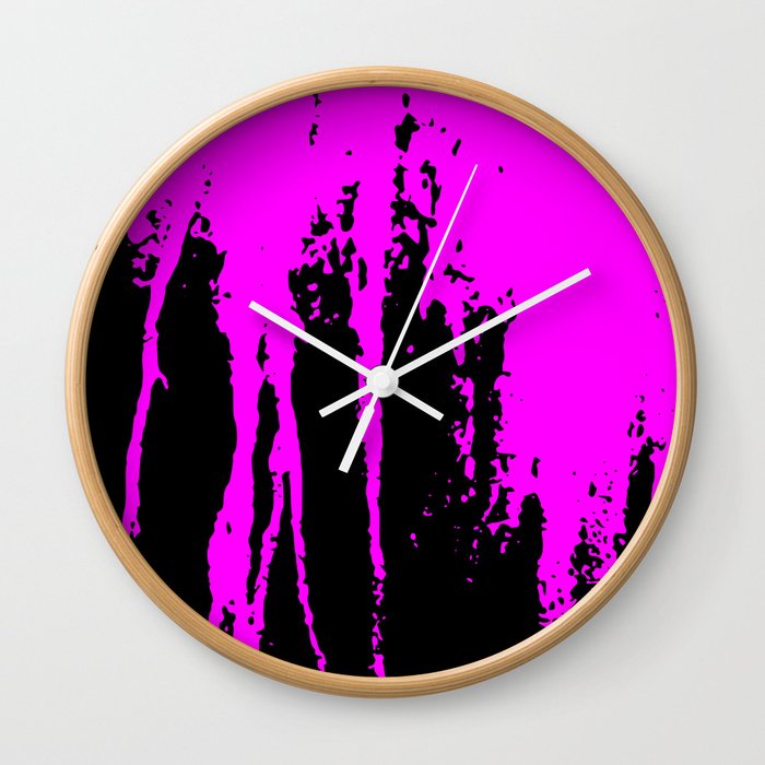 Scratched Paint Wall Clock By Mailboxdisco Society6