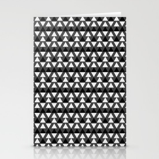 Black & White Triangles Stationery Cards