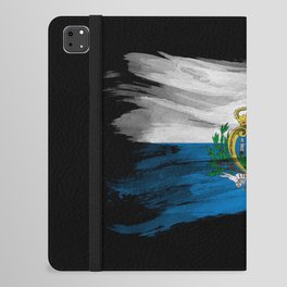 San Marino flag brush stroke, national flag iPad Folio Case