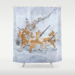 Cry Heckin' and Let Slip the Doges of War Shower Curtain