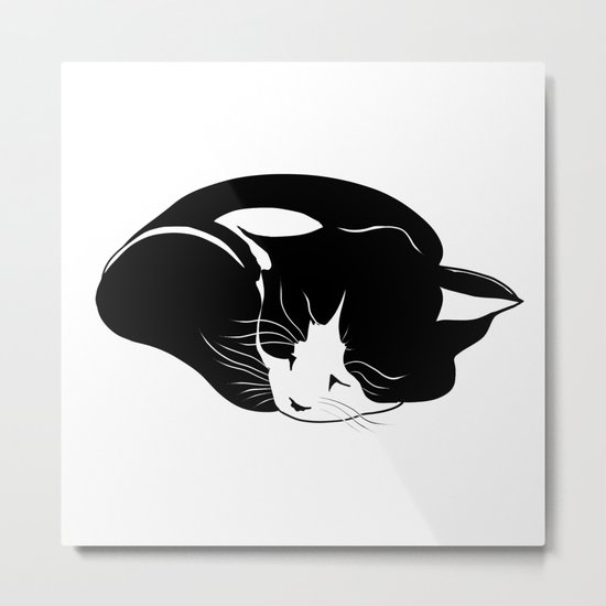 little kitten who sleeps peacefully Metal Print