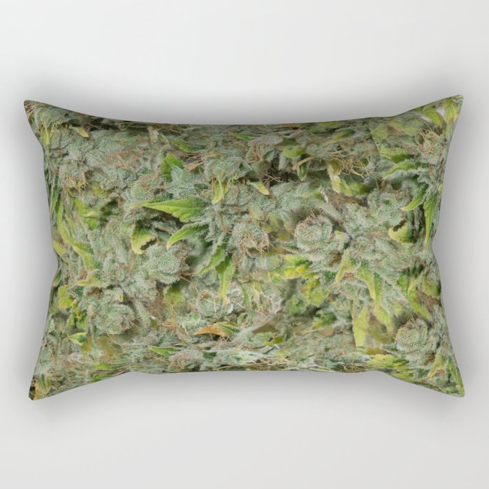 cannabis bud, marijuana macro Rectangular Pillow
