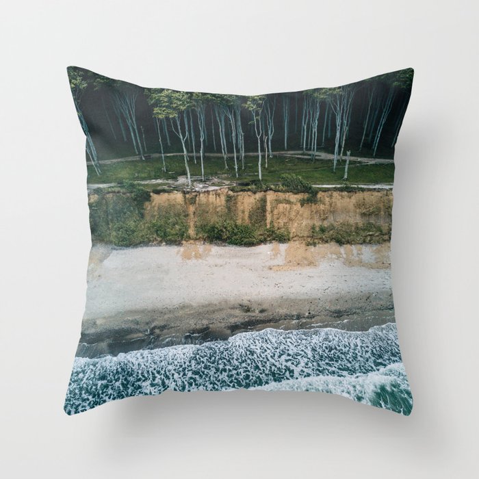 Waves, Woods, Wind and Water - Landscape Photography Throw Pillow