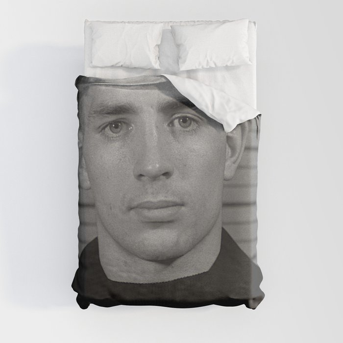 Jack Kerouac Naval Enlistment Mug Shot Duvet Cover
