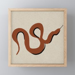 Desert Sketch Series no 5 - Serpent in Rust Framed Mini Art Print