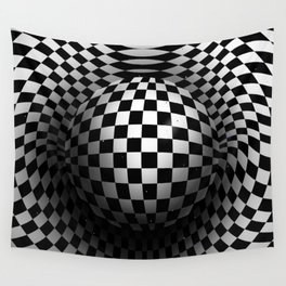 Chequered sphere Wall Tapestry