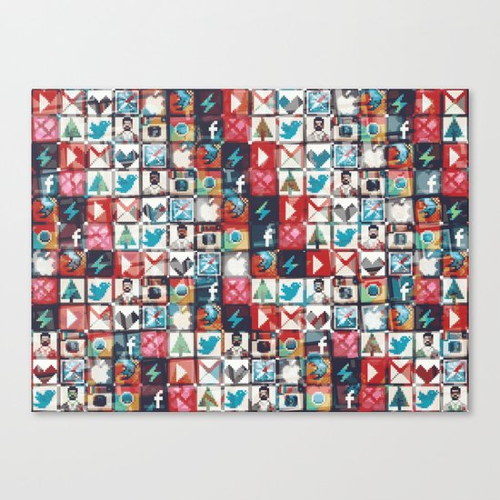 Corrupted pixel loop Canvas Print