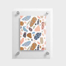 Terrazzo flooring pattern with colorful marble rocks Floating Acrylic Print