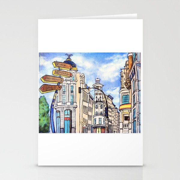 Gran Via, Madrid Stationery Cards