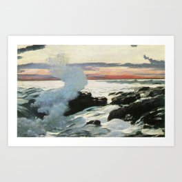 West Point Prout S Neck 1900 By WinslowHomer | Reproduction Art Print