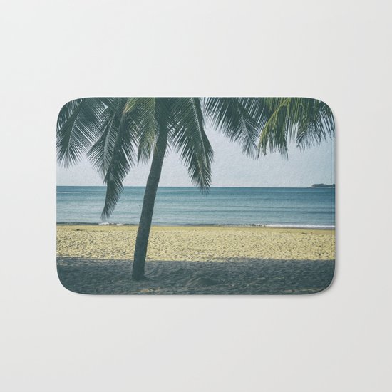 Under the palm tree shadows Bath Mat