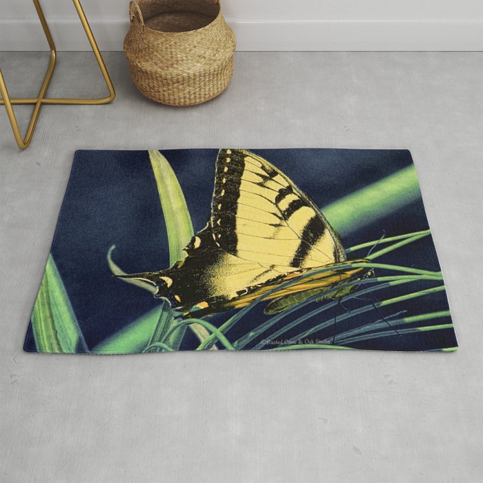 Yellow Tiger Swallowtail Butterfly A125 Rug