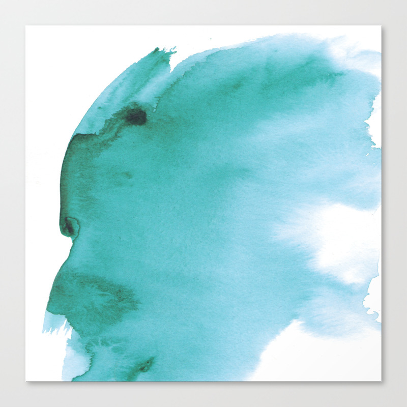 Turquoise Watercolor Splash Abstract Colorful Ink Splatter Canvas Print By Lovecoloray Society6