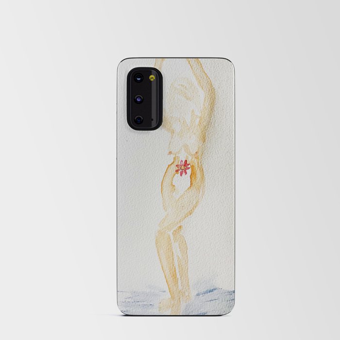 Regenerate (nude woman with flower) Android Card Case