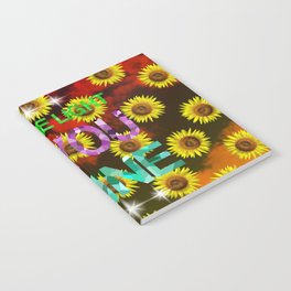 Light Shine Sunflower in sky  Notebook