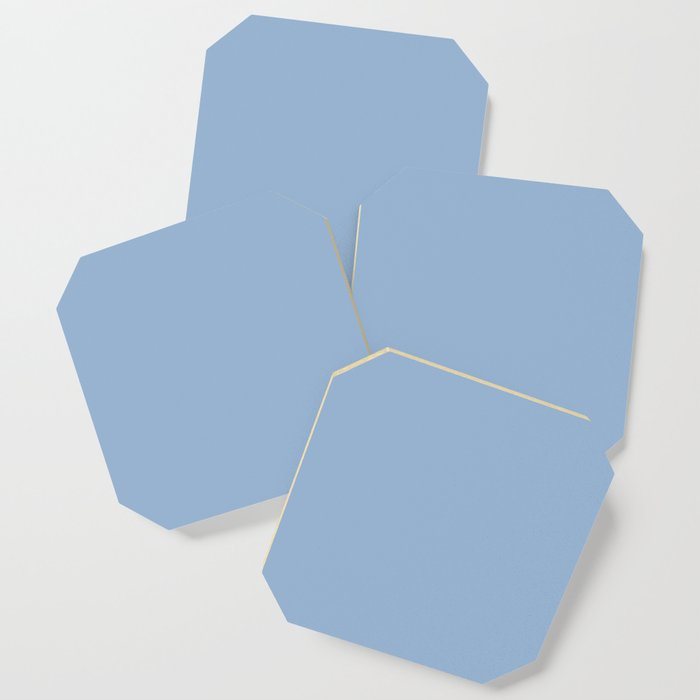 POWDER BLUE solid color. Light pastel blue shade plain pattern  Coaster