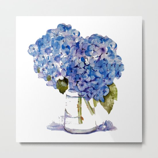 Hydrangea painting Metal Print