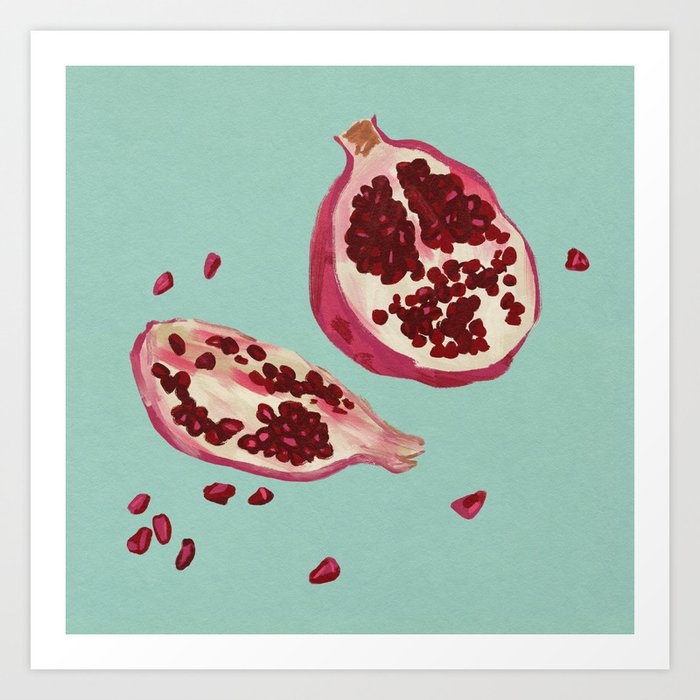 Fresh Pomegrante Art Print