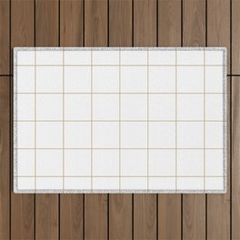 Graph Paper (Tan & White Pattern) Outdoor Rug