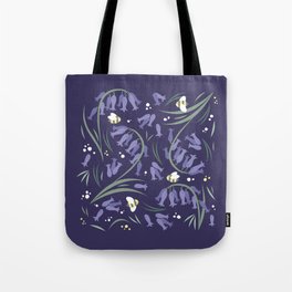 Bluebells and bumblebees - Violet Tote Bag