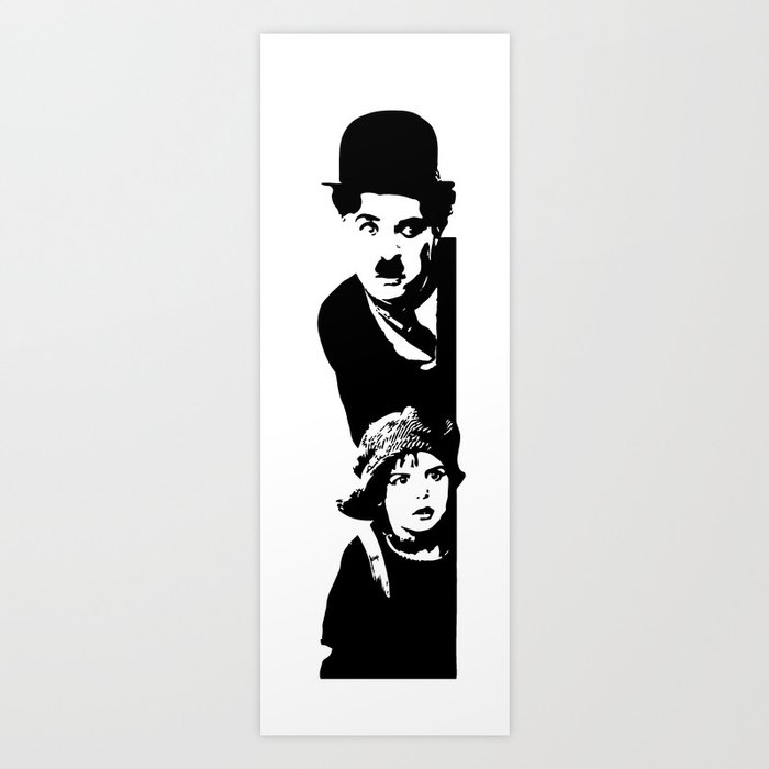 Charlie Chaplin and The Kid Art Print