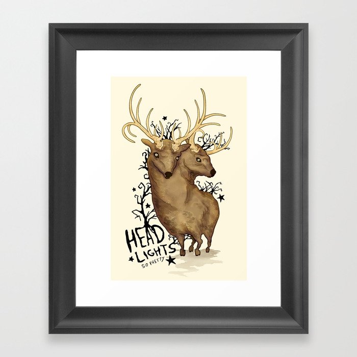 Disoriented Deer Framed Art Print