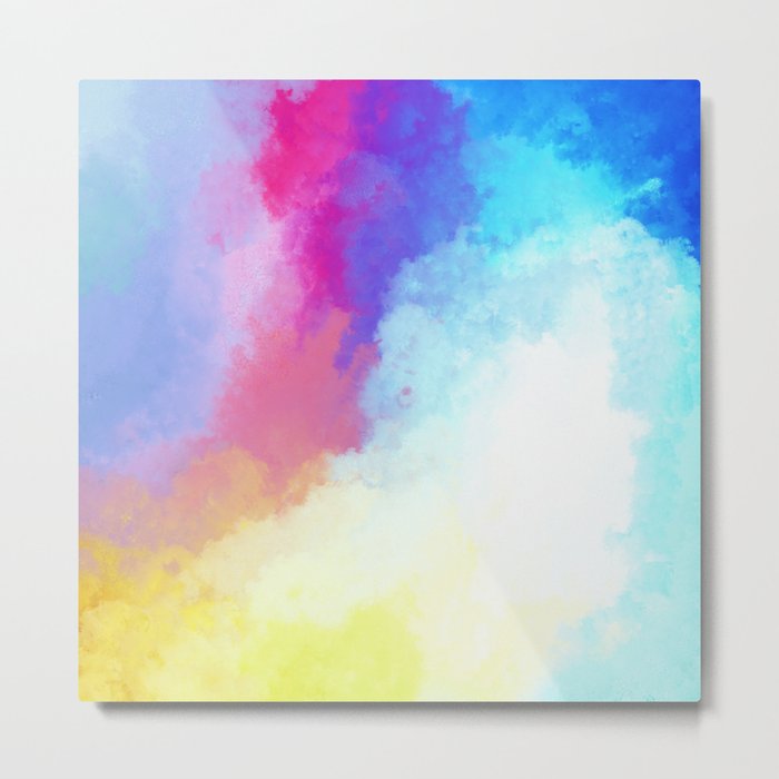 Abstract Fantasy Magical Clouds Painting Metal Print By Raylie