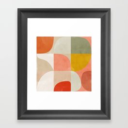 Shapes abstract pastel II Framed Art Print