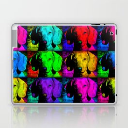 Colorful Pop Art Dachshund Doxie Face Closeup Tiled Image Laptop & iPad Skin
